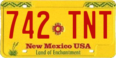 NM license plate 742TNT