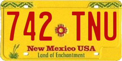 NM license plate 742TNU