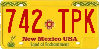 NM license plate 742TPK