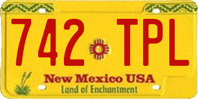NM license plate 742TPL