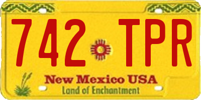 NM license plate 742TPR