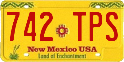 NM license plate 742TPS