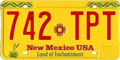 NM license plate 742TPT