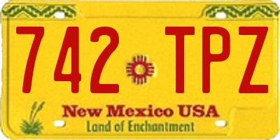 NM license plate 742TPZ