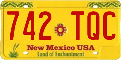 NM license plate 742TQC
