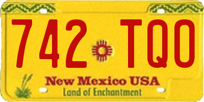 NM license plate 742TQO