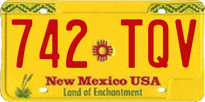 NM license plate 742TQV