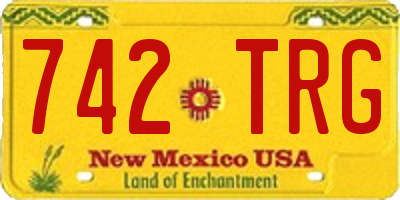 NM license plate 742TRG