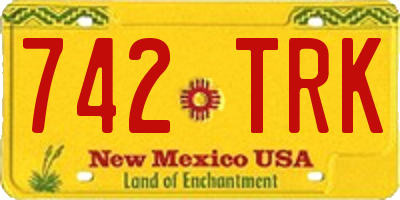 NM license plate 742TRK