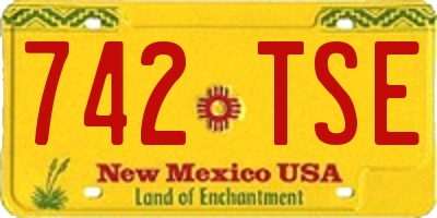 NM license plate 742TSE