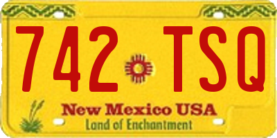 NM license plate 742TSQ