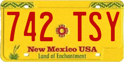 NM license plate 742TSY