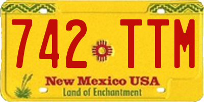 NM license plate 742TTM