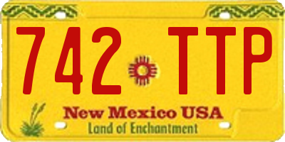 NM license plate 742TTP