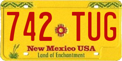NM license plate 742TUG
