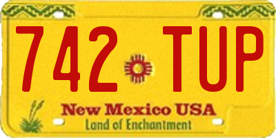 NM license plate 742TUP