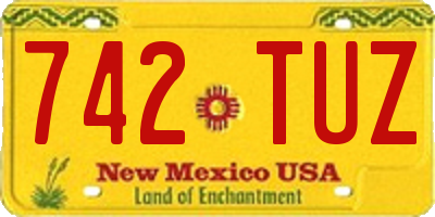 NM license plate 742TUZ