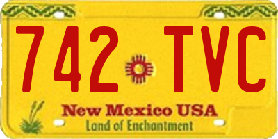 NM license plate 742TVC