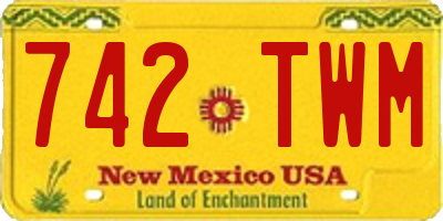 NM license plate 742TWM