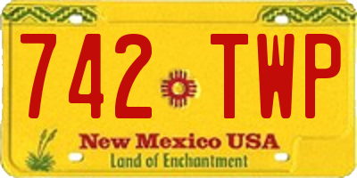 NM license plate 742TWP