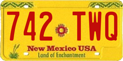 NM license plate 742TWQ