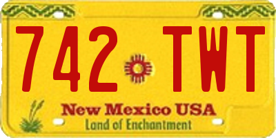 NM license plate 742TWT