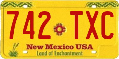 NM license plate 742TXC