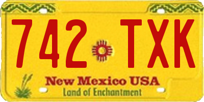 NM license plate 742TXK