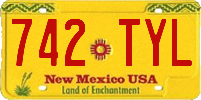 NM license plate 742TYL