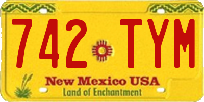 NM license plate 742TYM