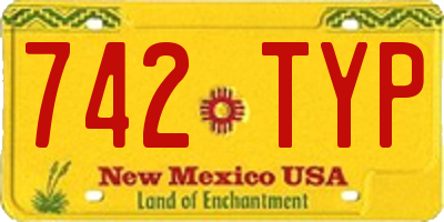 NM license plate 742TYP