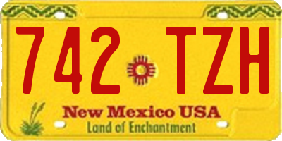 NM license plate 742TZH