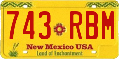 NM license plate 743RBM