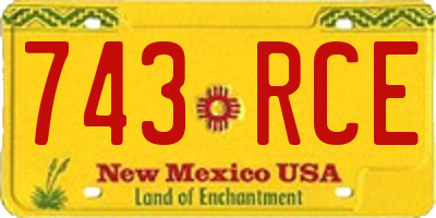 NM license plate 743RCE