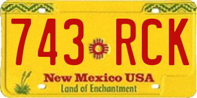 NM license plate 743RCK