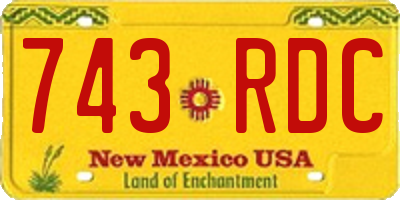 NM license plate 743RDC
