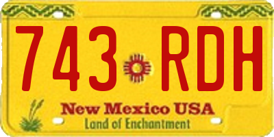 NM license plate 743RDH