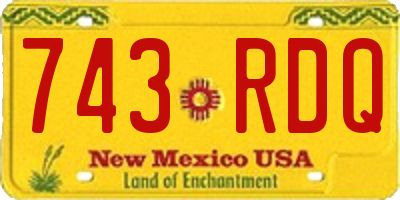 NM license plate 743RDQ