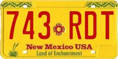 NM license plate 743RDT