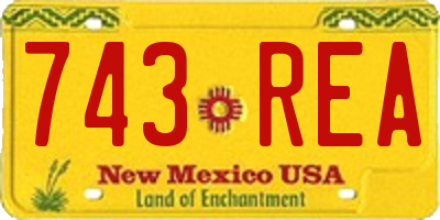NM license plate 743REA