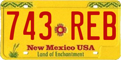 NM license plate 743REB