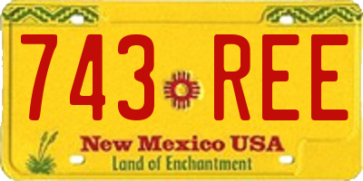 NM license plate 743REE
