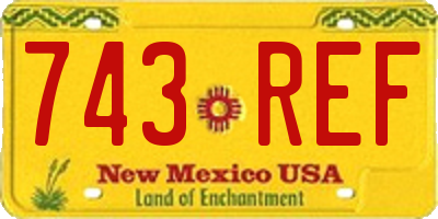 NM license plate 743REF
