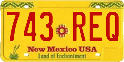 NM license plate 743REQ