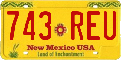 NM license plate 743REU
