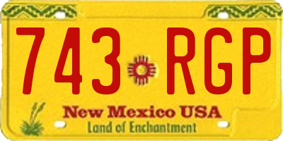 NM license plate 743RGP