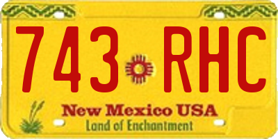 NM license plate 743RHC
