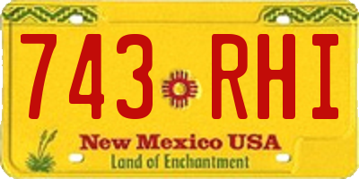 NM license plate 743RHI