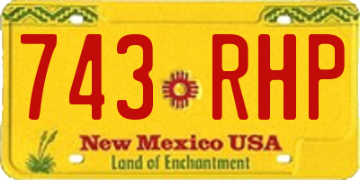 NM license plate 743RHP