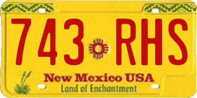NM license plate 743RHS